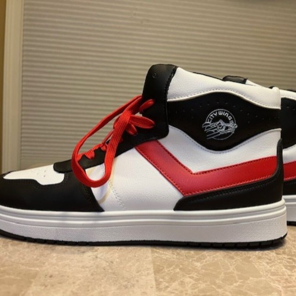 Men's 11 Pony City Wings Hi White/Black/Red